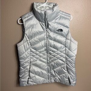 Silver Goose Down Goose Down North Face Vest Size Medium